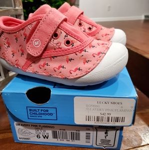 Stride rite flamingo sneakers nwt 6w